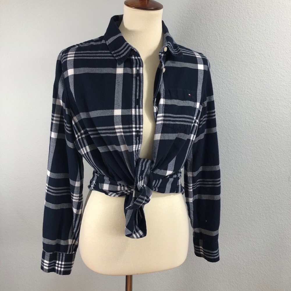 Tommy Hilfiger Plaid Long Sleeve Button Down